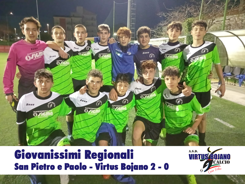Giovanissimi Regionali – San Pietro e Paolo – Virtus Bojano 2 – 0