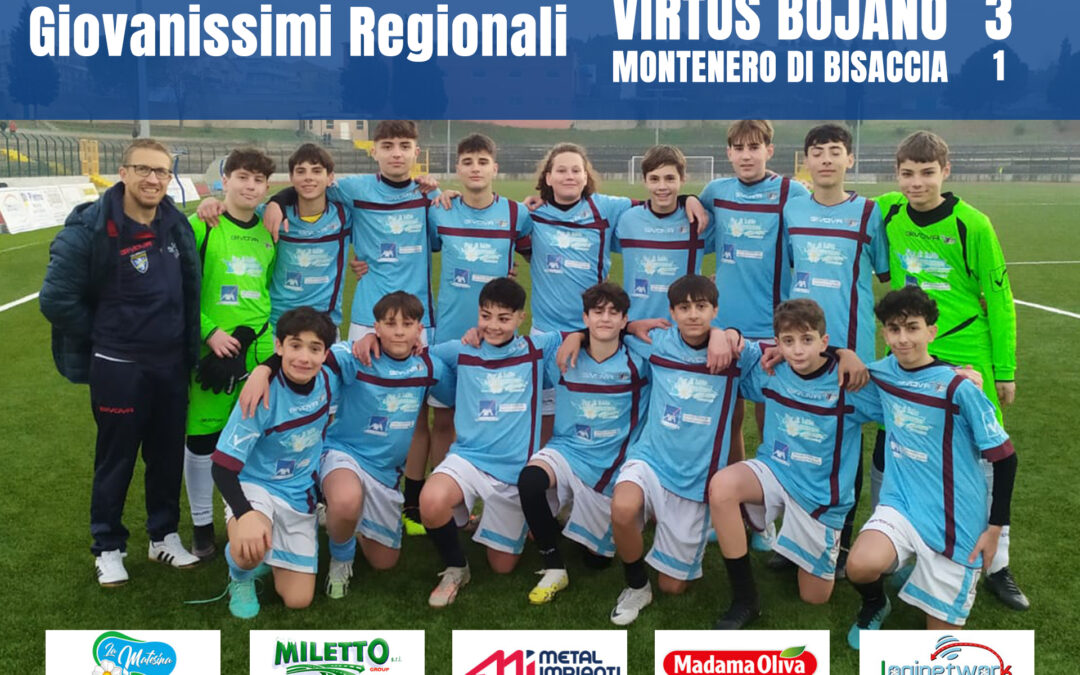 Giovanissimi Regionali: La Virtus Bojano si impone per 3 a 1 sull’ostico campo del Montero di Bisaccia